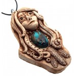 Ceramic Goddess with Chrysocolla Wall Art 20